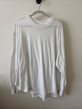 aerie White Long-Sleeve Crewneck Shirt